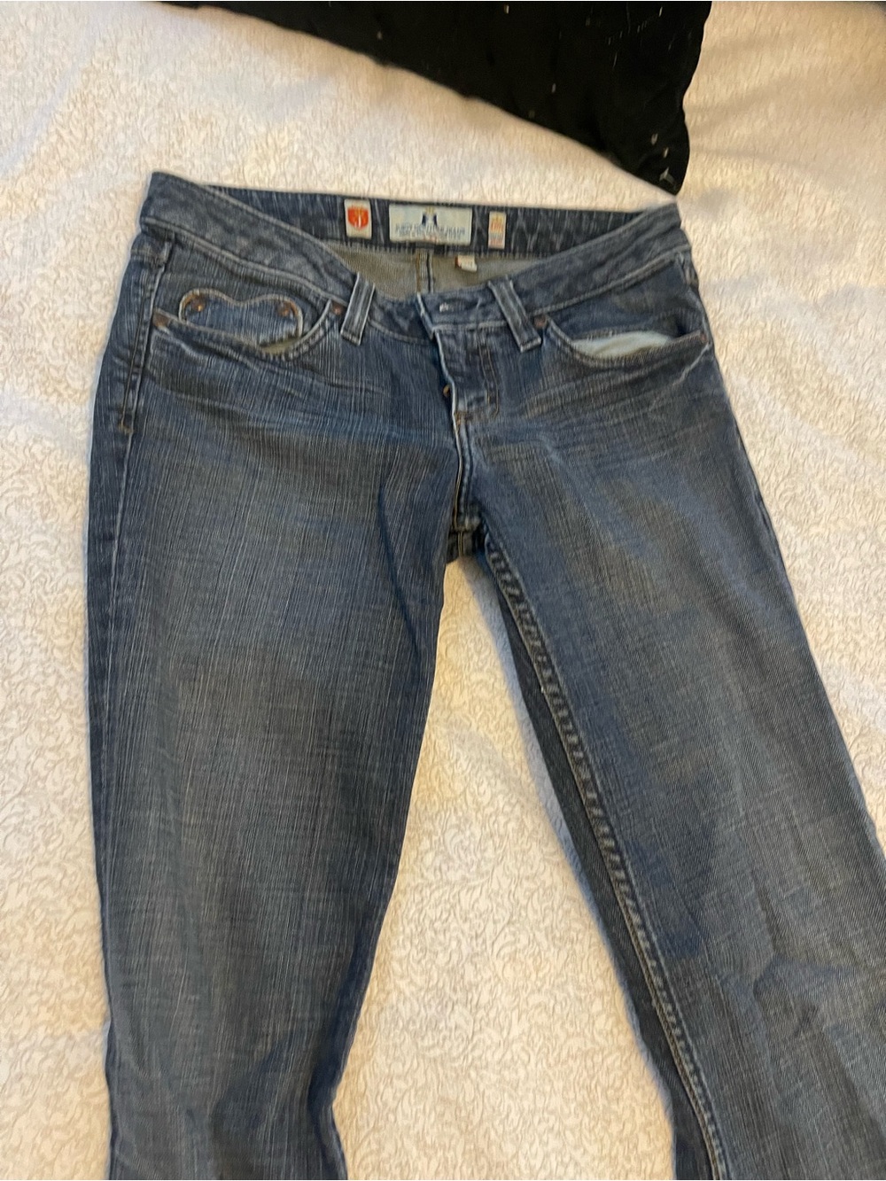 Juicy Couture Women's Medium Blue Bootcut Heart pocket Jeans